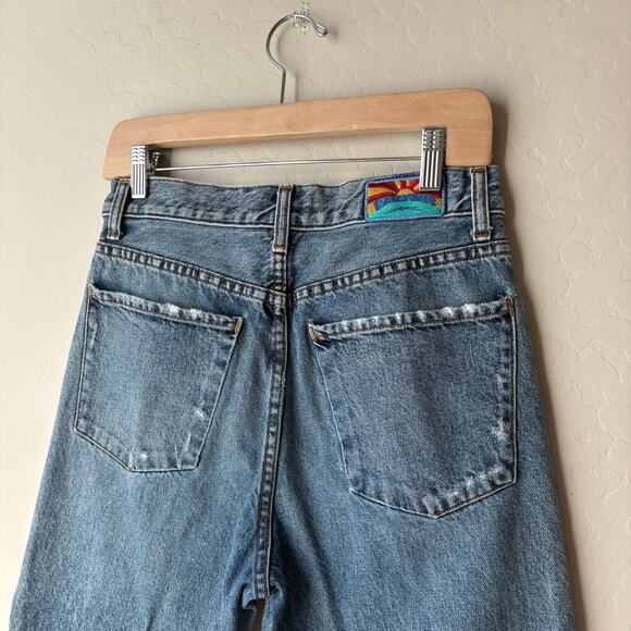 Daily Blue Denim Jeans Distressed Hype in Tempest Straight Leg Blue Jeans Sz 26 - Picture 8 of 10